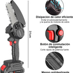 Potente Mini Motosierra Inalámbrica